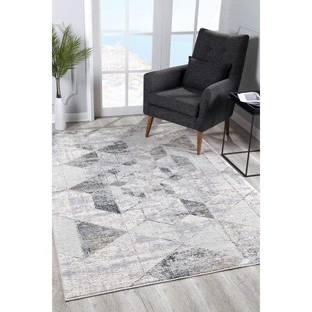 Palacedesigns 4 x 6 ft. Gray & Ivory Abstract Distressed Area Rug PA3091232